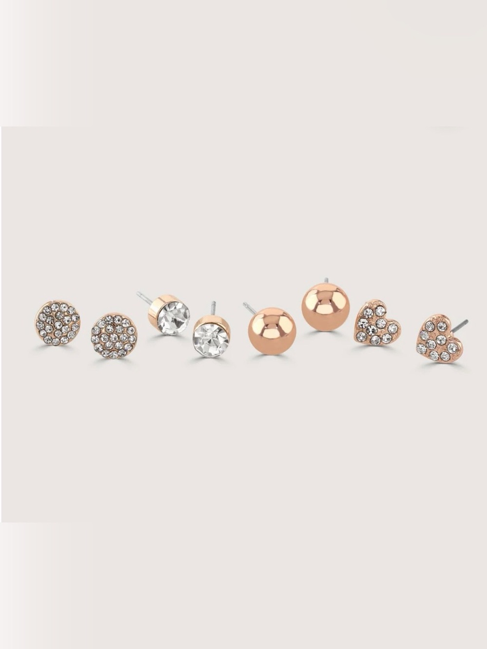 Buckley London Rose Gold-Tone 4 pair Studs
